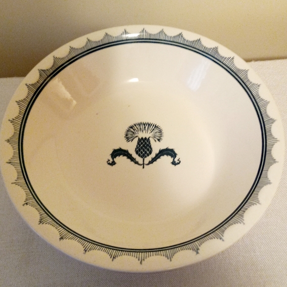 Vtg Royal China Co Blue Thistle Large Serving , Pasta Bowl - Picture 1 of 6